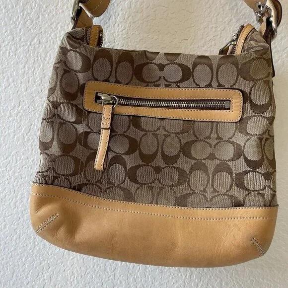 Coach C05K-9362 Khaki Signature Leather Slim Crossbody Shoulder Bag - Picture 5 of 10